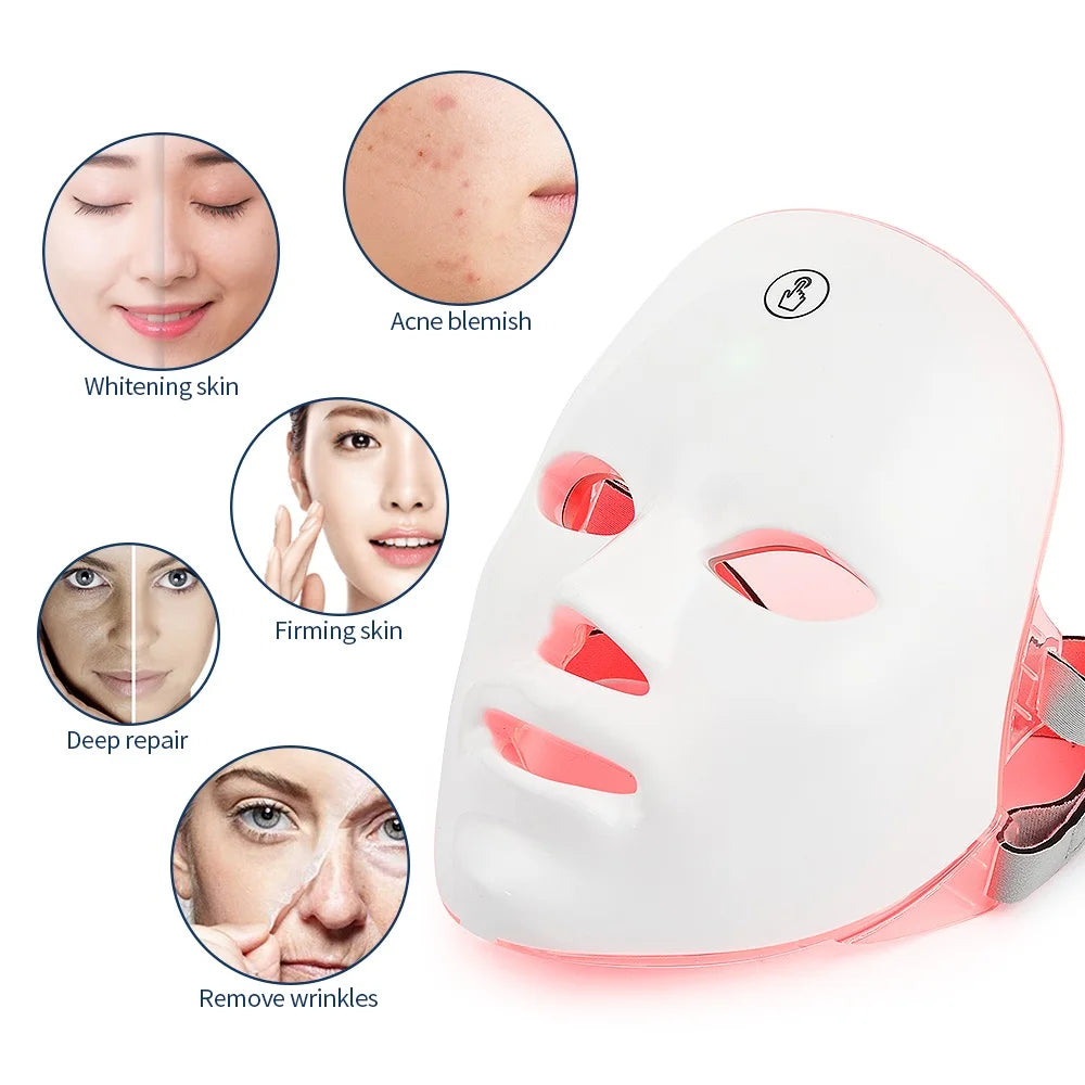 7-Color LED Light Therapy Mask – Professional Home Skin Rejuvenation