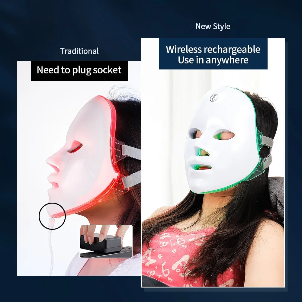 7-Color LED Light Therapy Mask – Professional Home Skin Rejuvenation