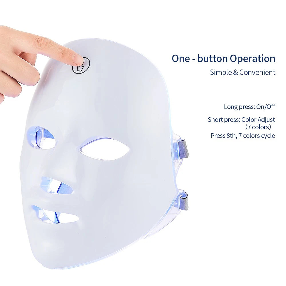7-Color LED Light Therapy Mask – Professional Home Skin Rejuvenation