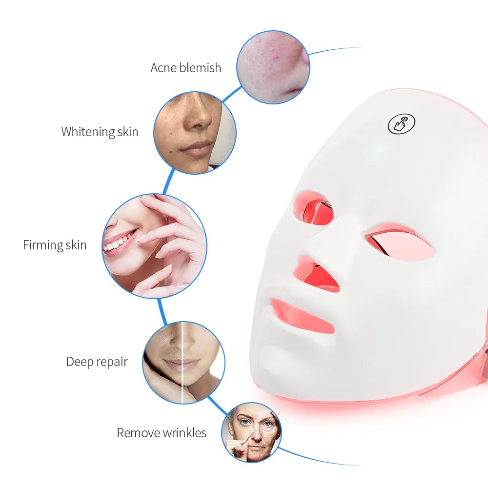 7-Color LED Light Therapy Mask – Professional Home Skin Rejuvenation