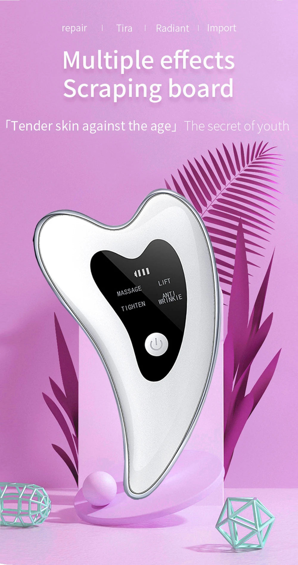 Electric Face Massager & Skin Scraping Tool