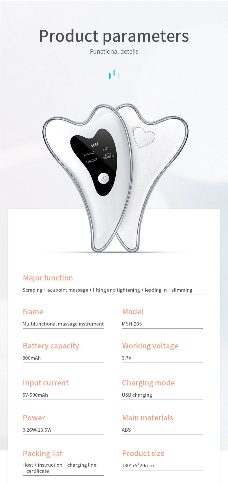 Electric Face Massager & Skin Scraping Tool